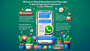 Información sobre la función de anuncios que permite iniciar chats de WhatsApp con potenciales clientes.