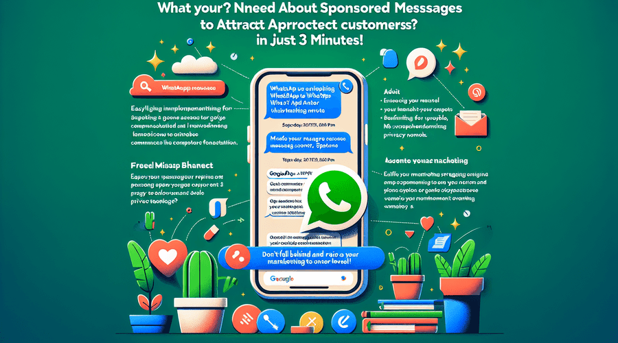Información sobre la función de anuncios que permite iniciar chats de WhatsApp con potenciales clientes.