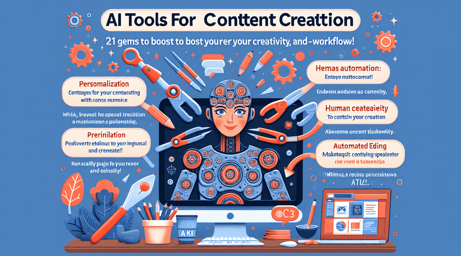 ¿Abrumado por crear contenido? Descubre 21 herramientas de IA que potencian tu creatividad y optimizan tu trabajo para destacar.